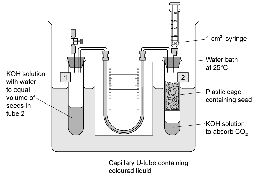 Respirometer Question CIE A Level