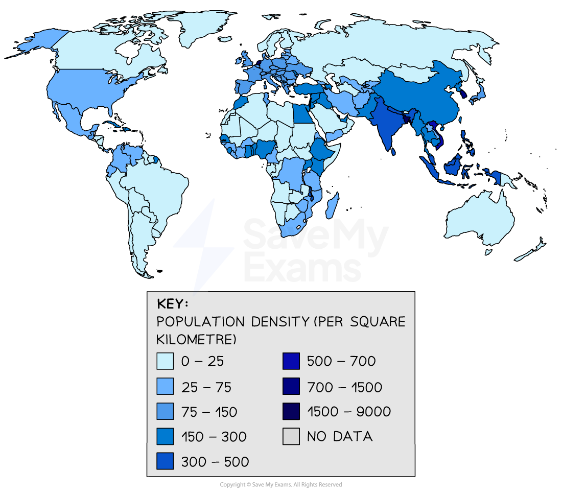 global-pattern-of-population-density