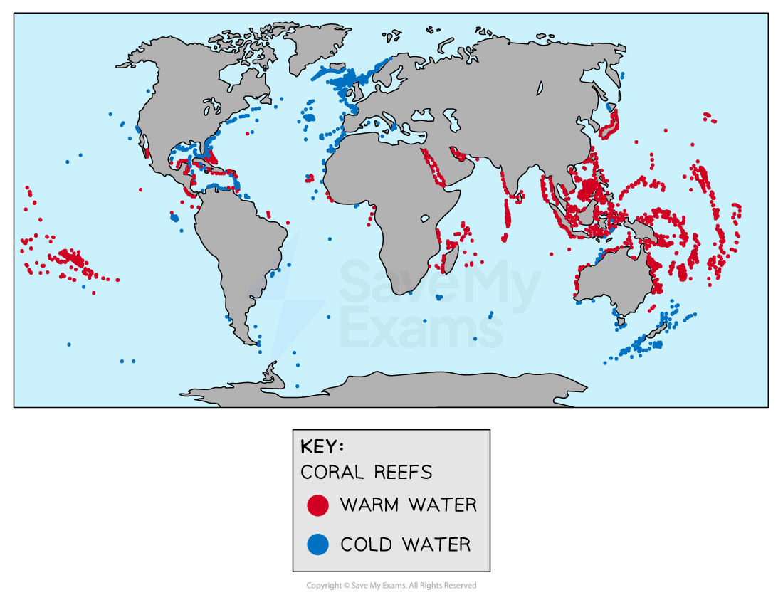 distribution-of-hot-and-cold-coral-reefs