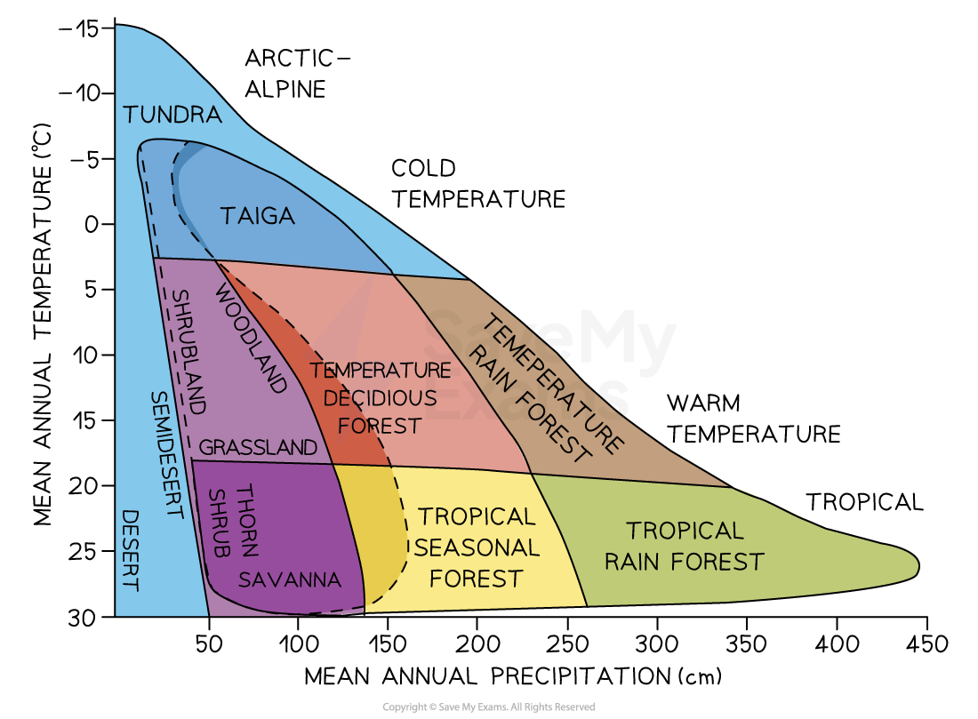 effect-of-temperature-and-precipitation-on-global-biome-distribution