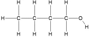 butan-1-ol-displayed-formula