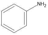 Skeletal structure of phenylamine