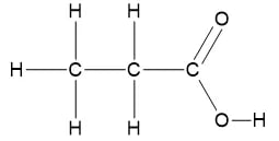 propanoic-acid-displayed-formula